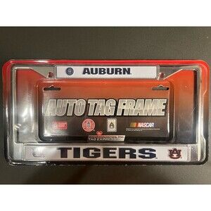 Auburn Tigers Metal Auto Tag Frame • NASCAR • Unopened